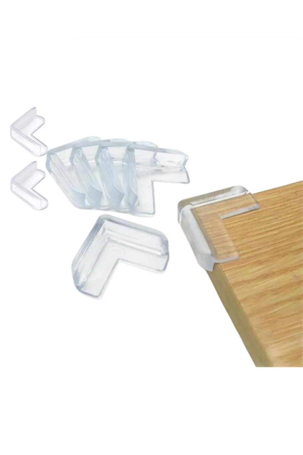 Mobilya Köşe Koruyucu 8 Adet Şeffaf Masa Kenarı Koruma Aparatı