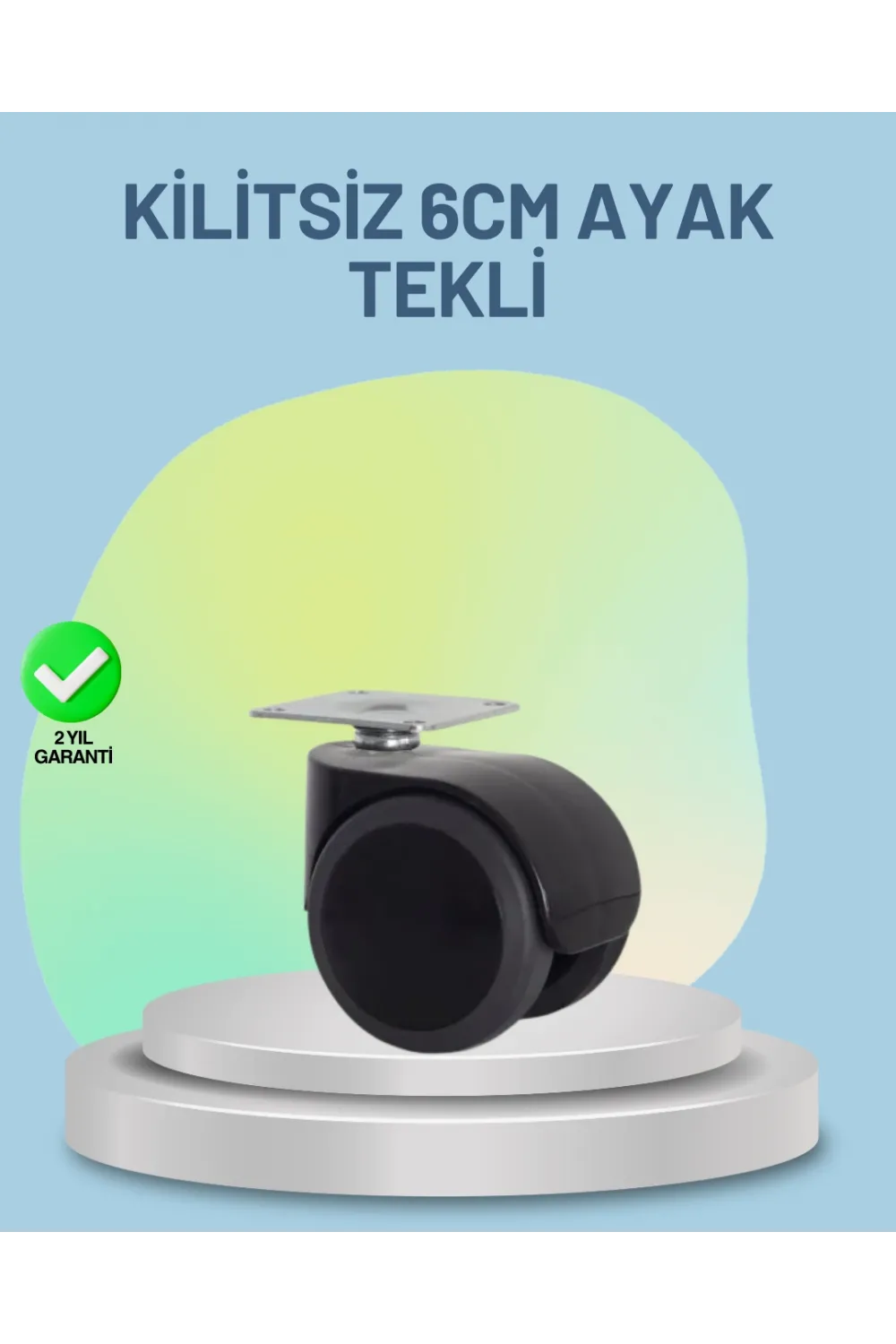 Mobilya Tekerleği 6 Cm Kilitsiz Tekli Satış