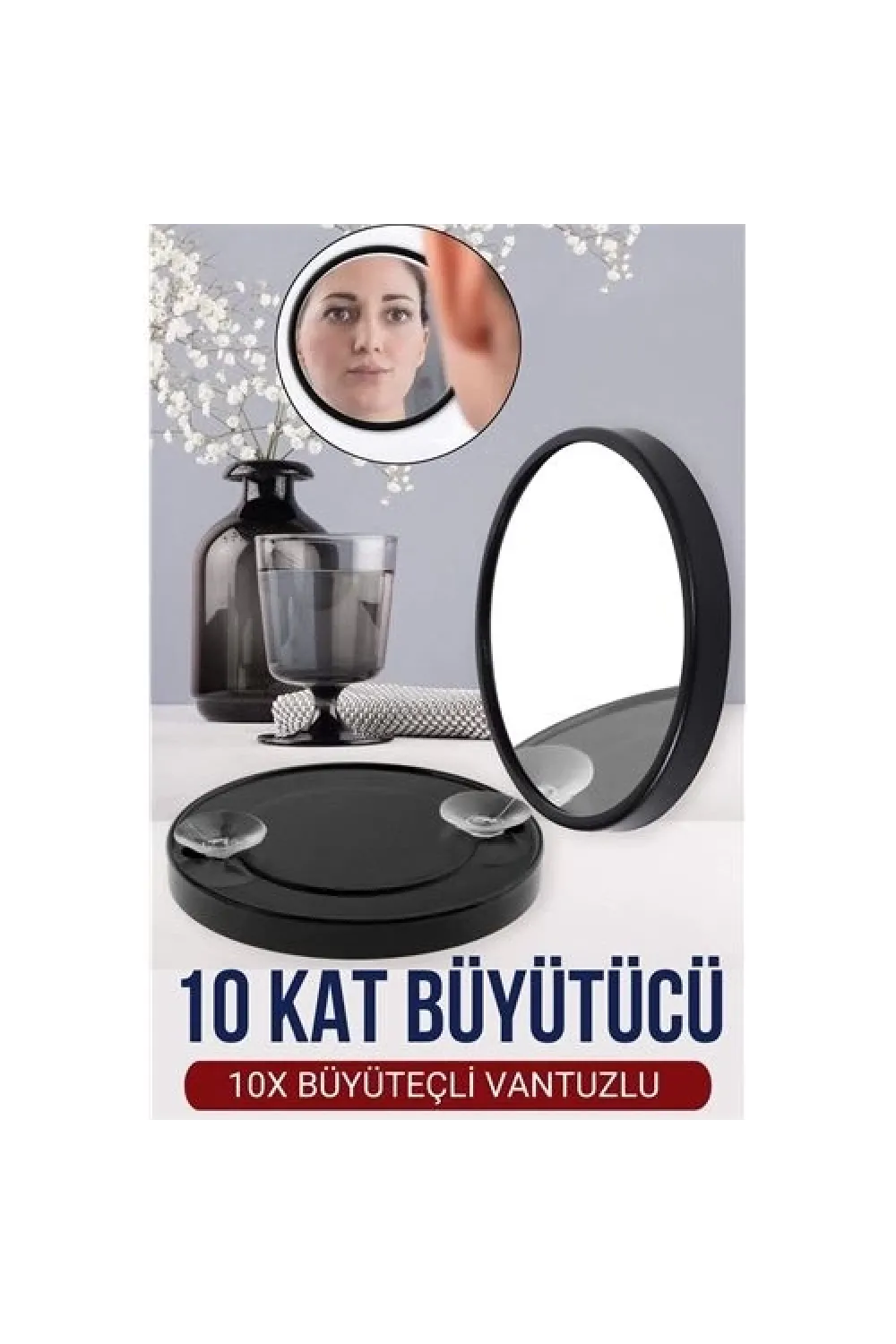 Modacar 9 Cm 10X Büyüteçli Makyaj Aynası