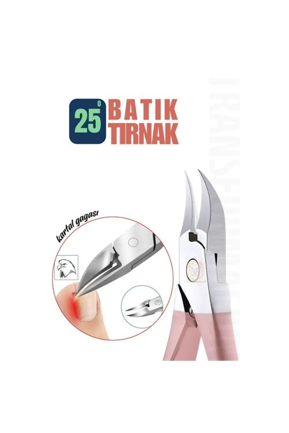 ModaCar Tırnak Batık Makası Pedikür Makası Tungsten Çelik Profesyonel