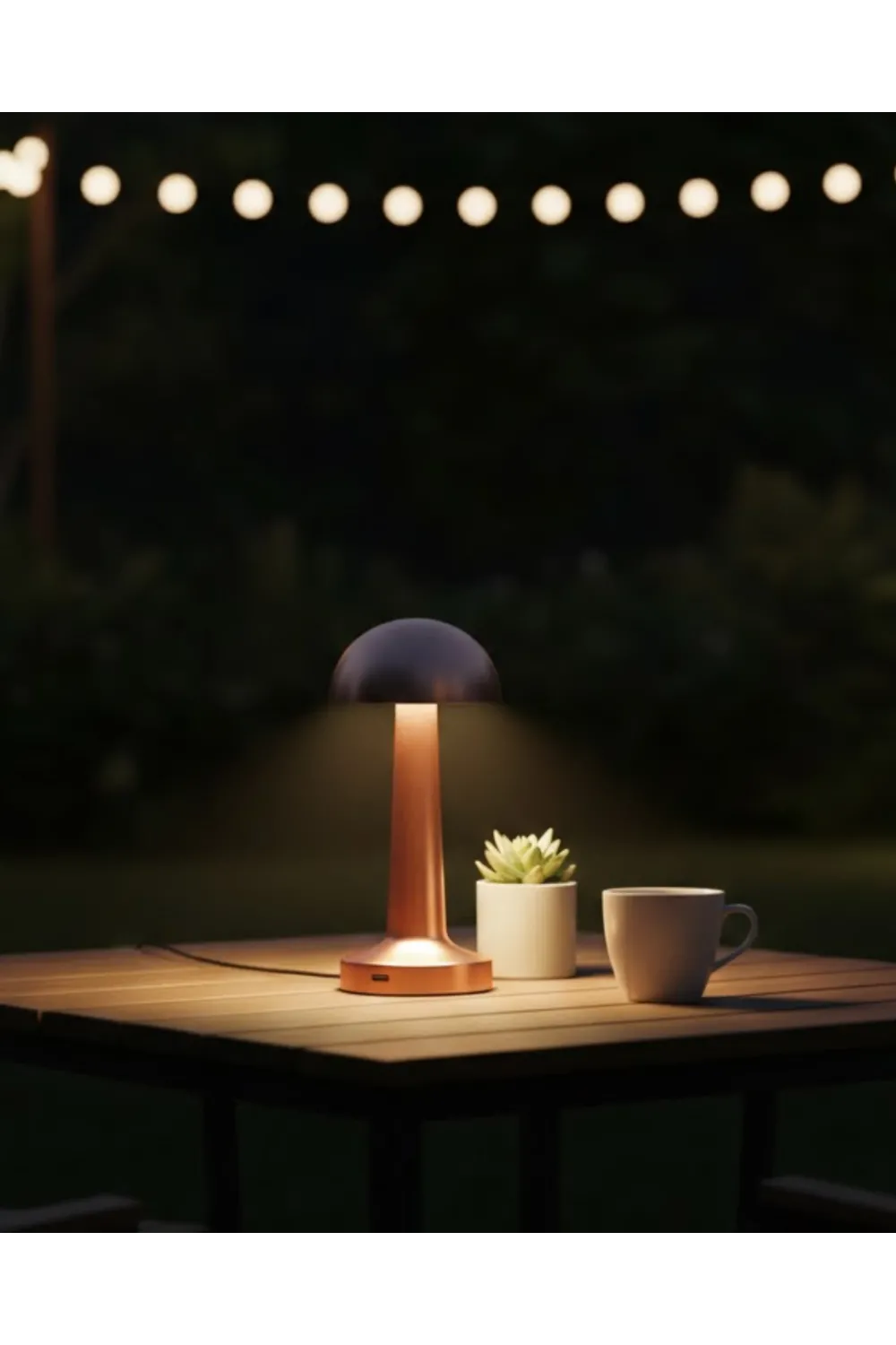 Modern Bronz Masa Lambası 3 Renk Led Dokunmatik Şarjlı Model