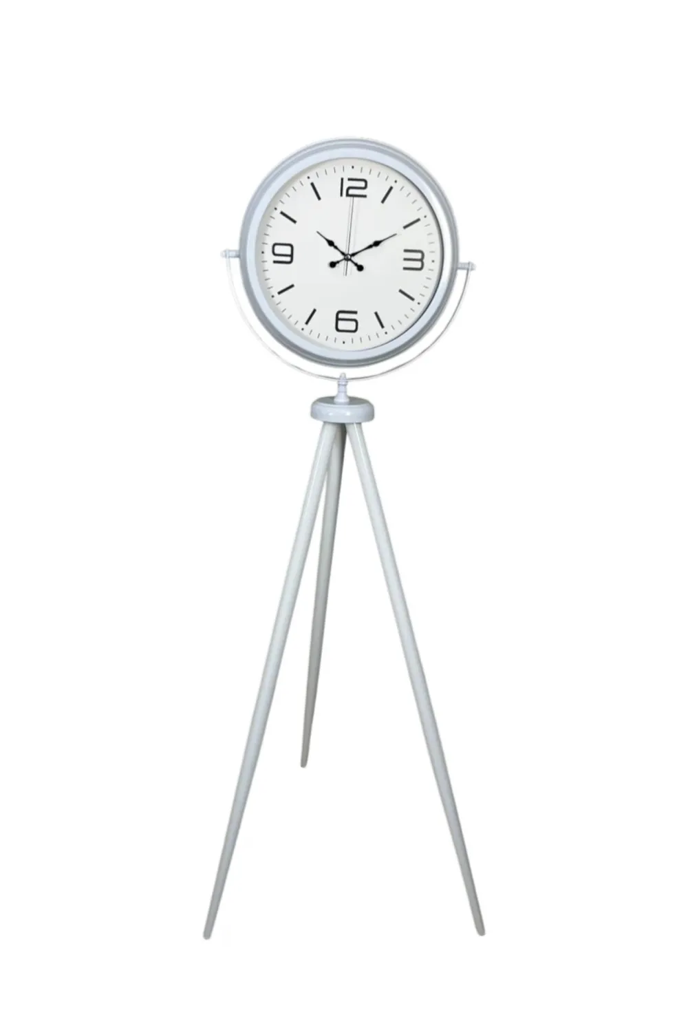 Modern Line Beyaz Tripod Ayaklı Saat
