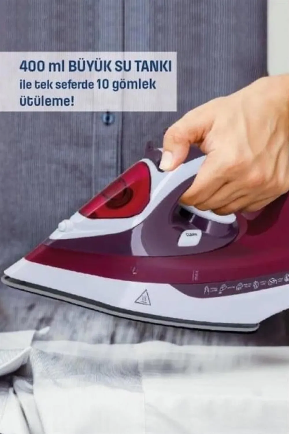Modern Tasarım 2200w Dayanıklı Buharlı Seramik Kaplama Ütü
