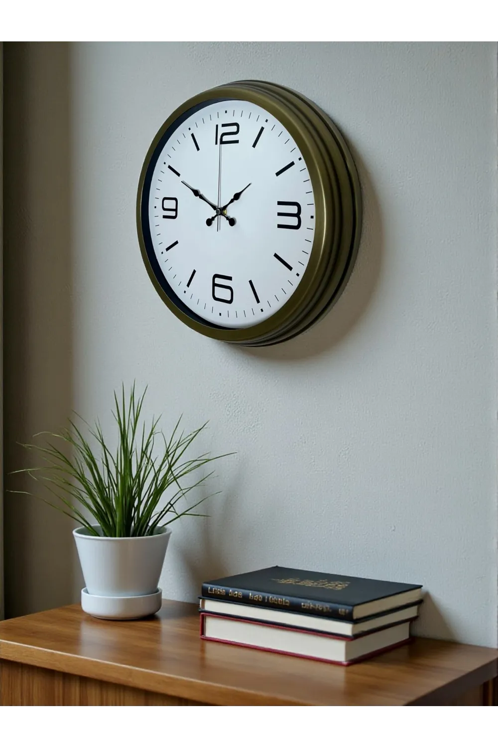 Modern Tasarım Eskitme 40 Cm Metal Duvar Saati