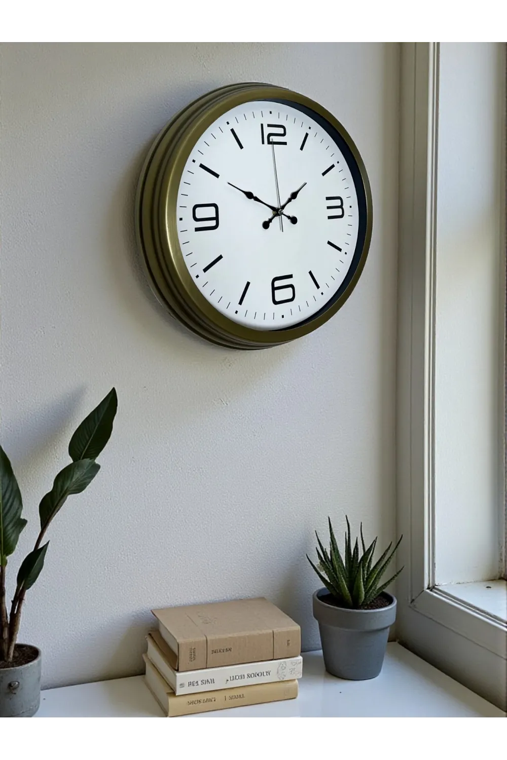 Modern Tasarım Eskitme 40 Cm Metal Duvar Saati