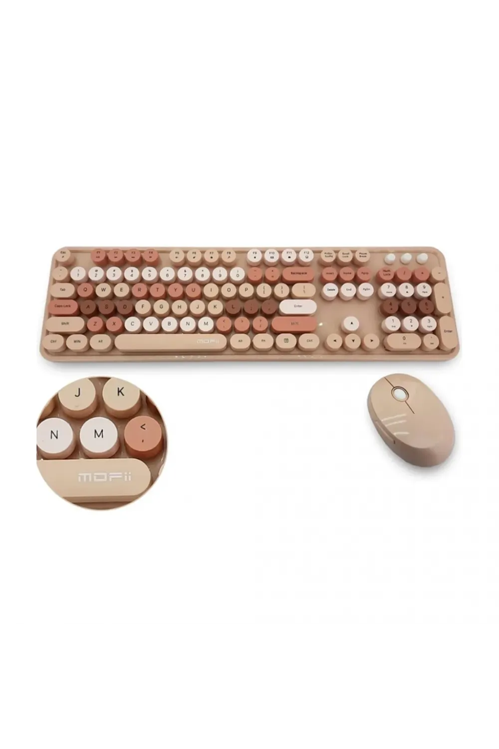 Mofii Kahverengi Sweet Dm Combo Klavye Mouse Set