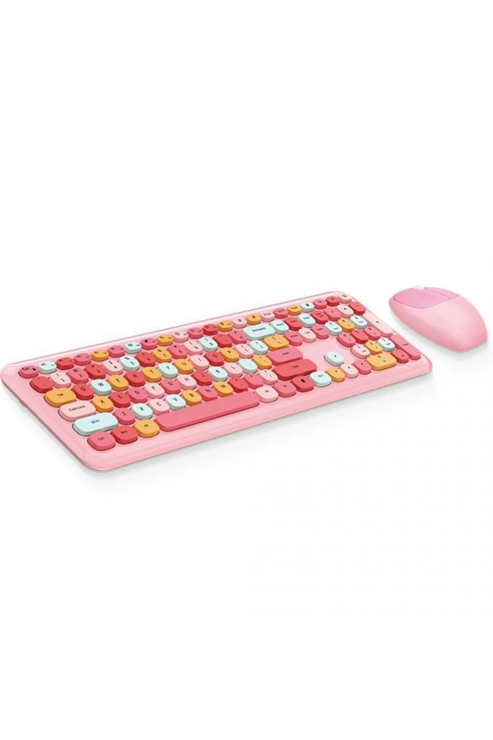 Mofii No666 Pembe Klavye Mouse Set