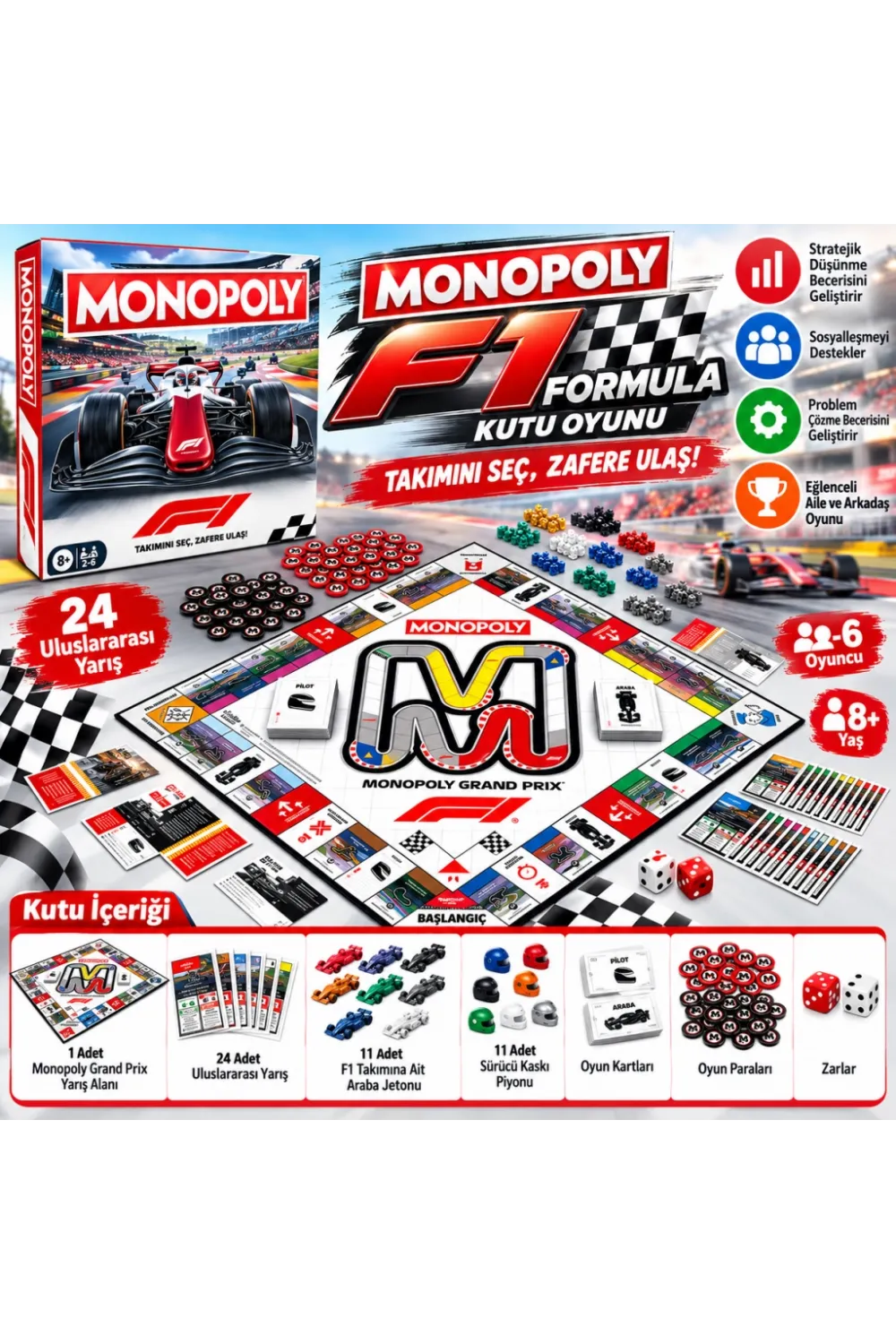 Monopoly F1 Formula Kutu Oyunu