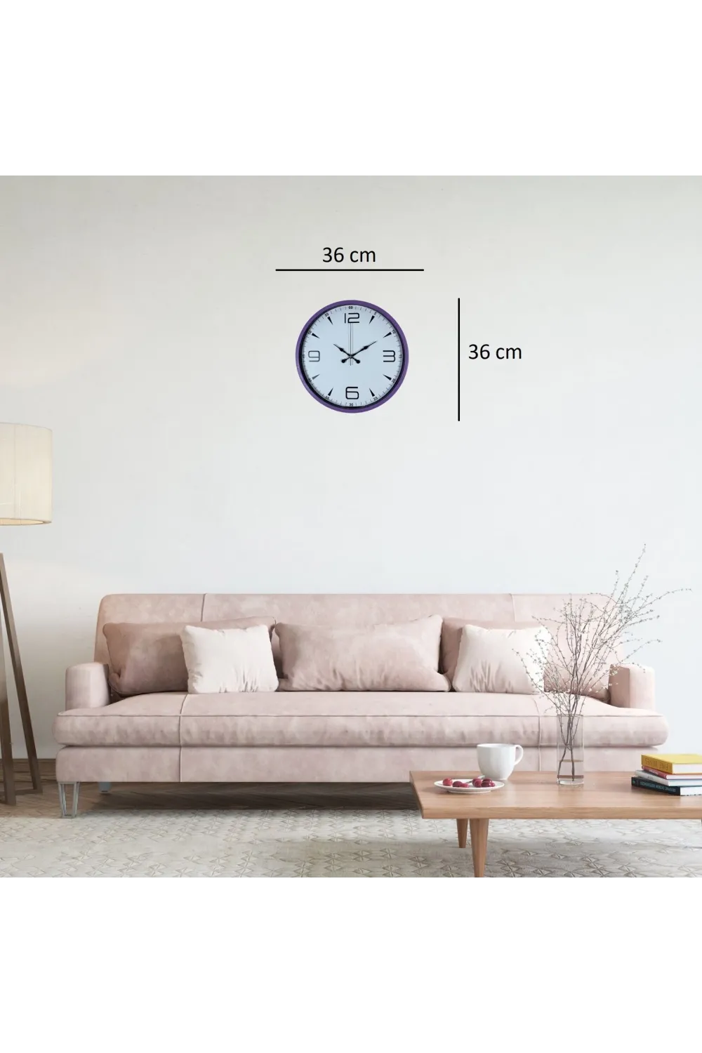 Mor Standart 36 Cm Duvar Saati