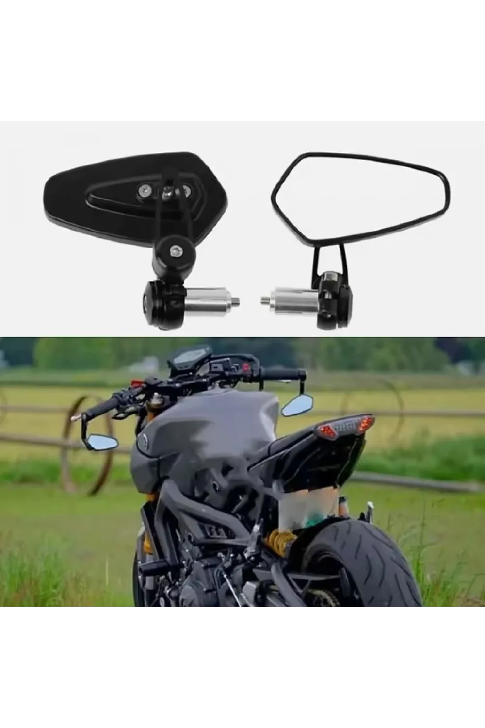 Motosiklet Gidon Aynası Siyah Tak Kullan