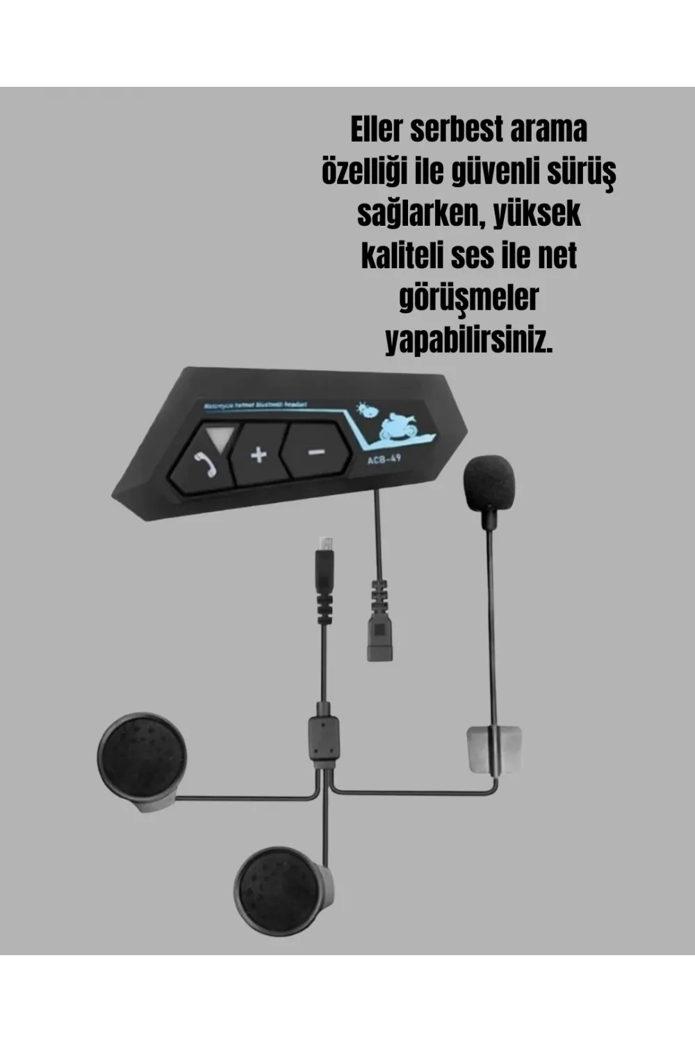 Motosiklet Sürüşleri İçin Bt22 Kask Bluetooth Kulaklık Mikrofonlu