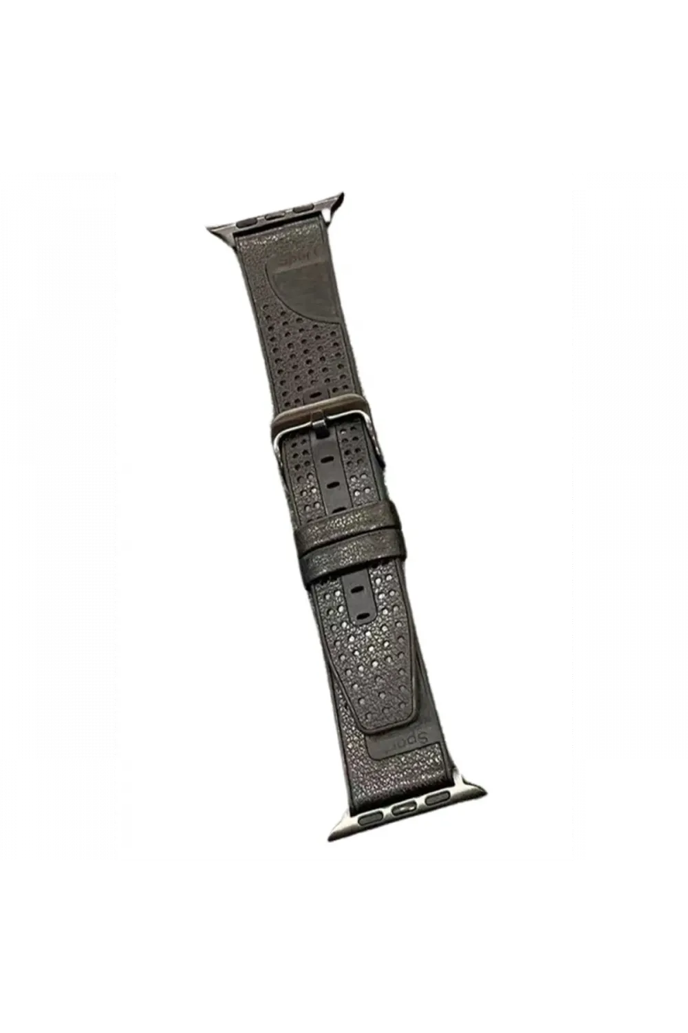 Movenchy Apple Watch 45mm Buff Deri Kordon - Siyah