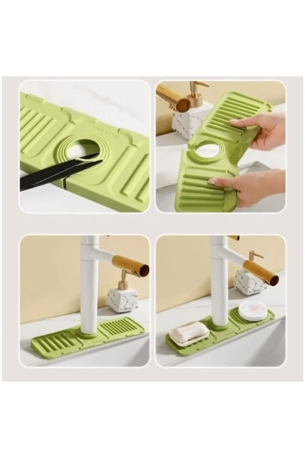 Mutfak Banyo Lavabo Kenarı Silikon Mat Gri