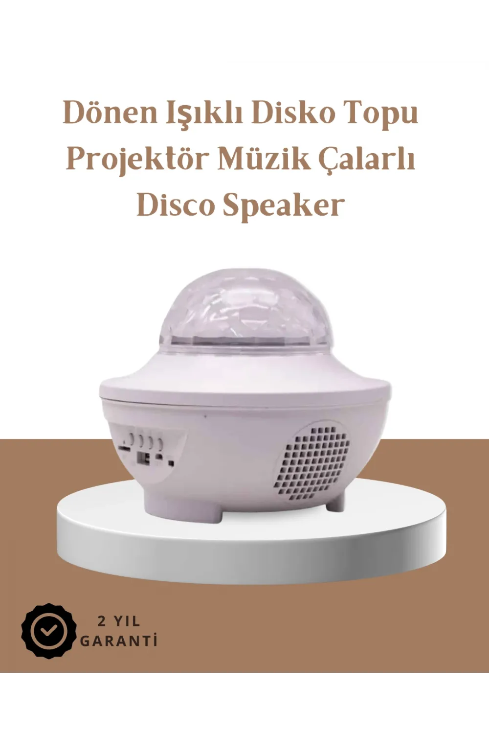 Müzik Ritimli Işık Değişimi & Dönen Dalga Efekti – Galaxy Projektör