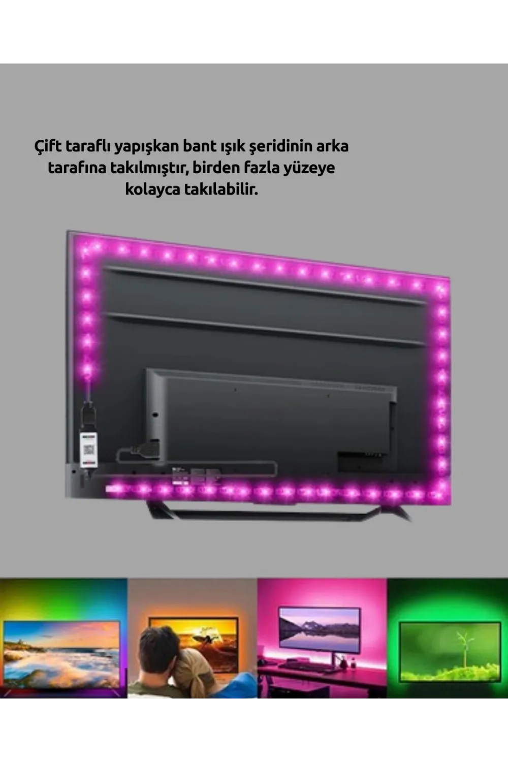 Müzikle Senkronize Led Şerit Tv Aydınlatma