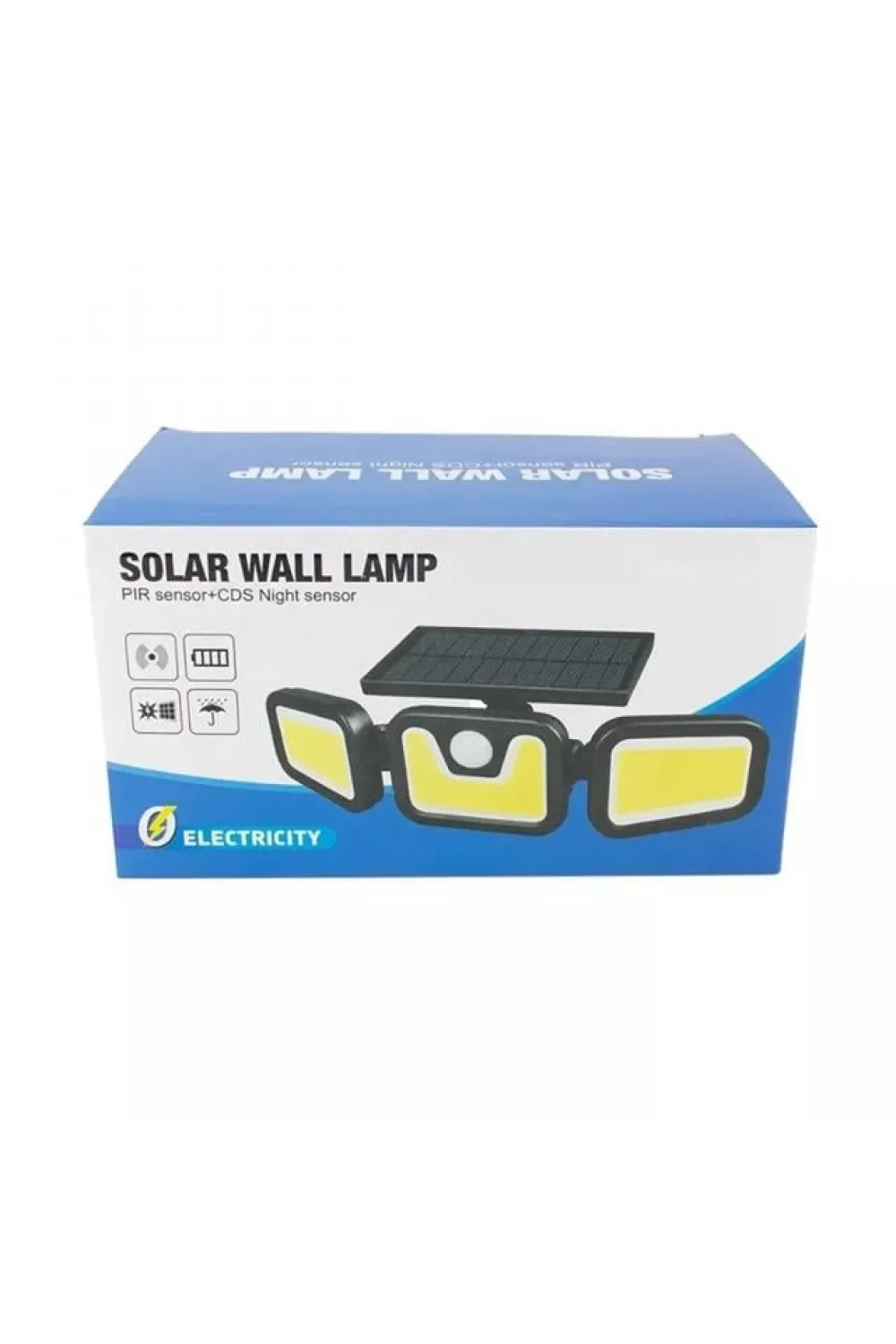 MX-1725B Sensörlü 3 Modlu 90 Cob Ledli Solar Aydınlatmalı Duvar Lambası