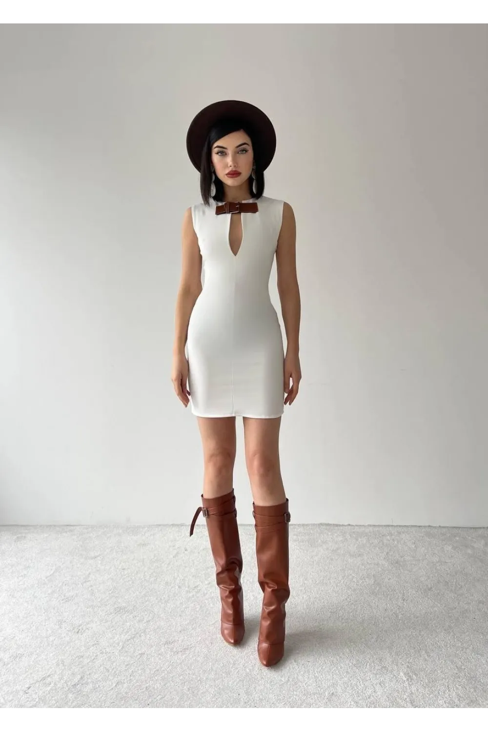 Nadia Kemerli Mini Elbise