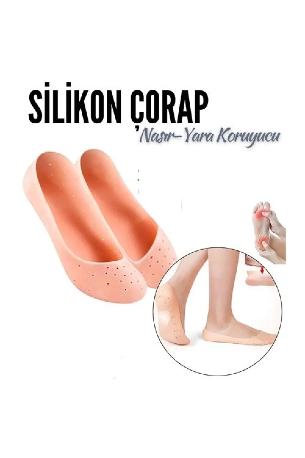 Nasır Yara Koruyucu Silikon Koruyucu Çorap 715574