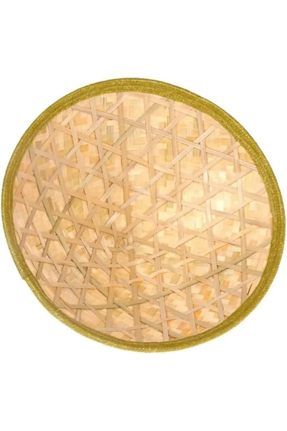 Naturel Renk Cambodia Kamboçyalı Vietnam Şapkası Pvc Hasır
