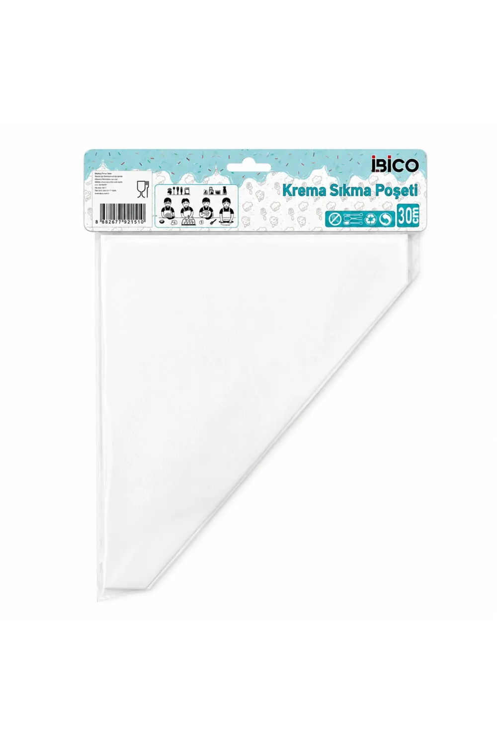 Naylon 30cm 50pcs Krema Sıkma  Poşeti Torbası