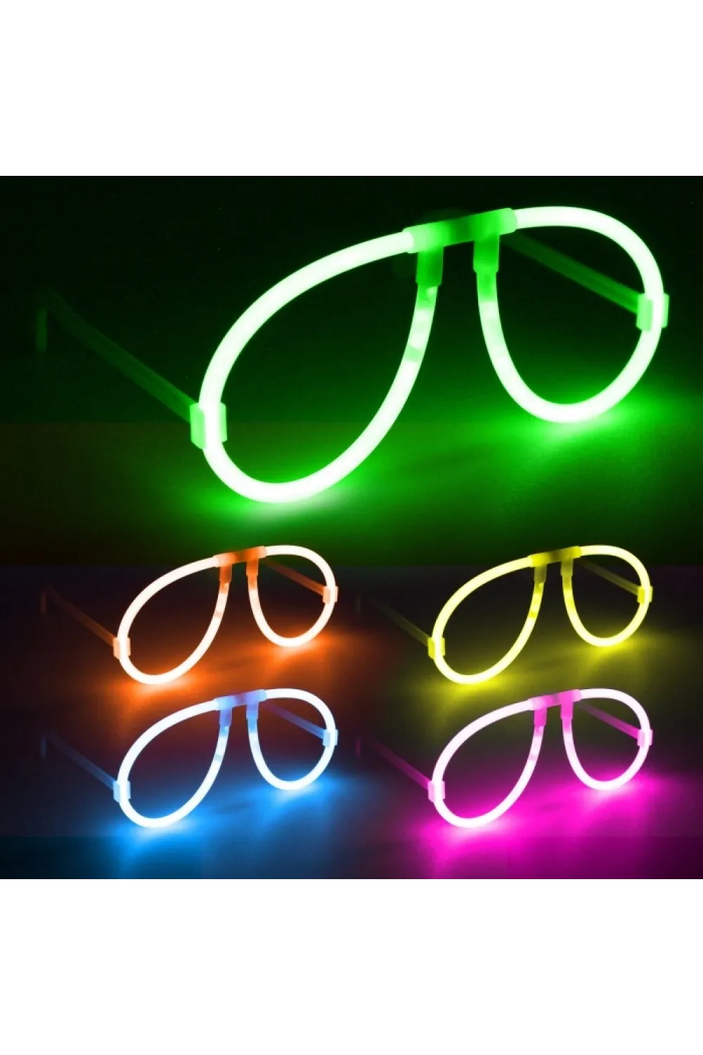 Neon Glow Fosfor Gözlük – Festival & Parti (12'li Set)