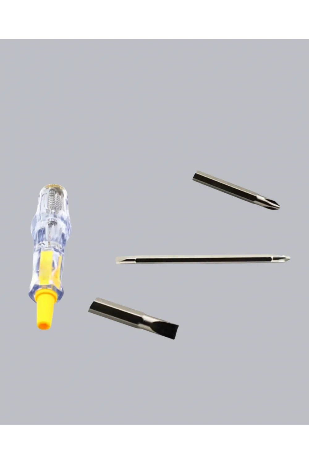 Neon Lambalı Elektrik Kontrol Kalemi Nikel Kaplama 110-220v