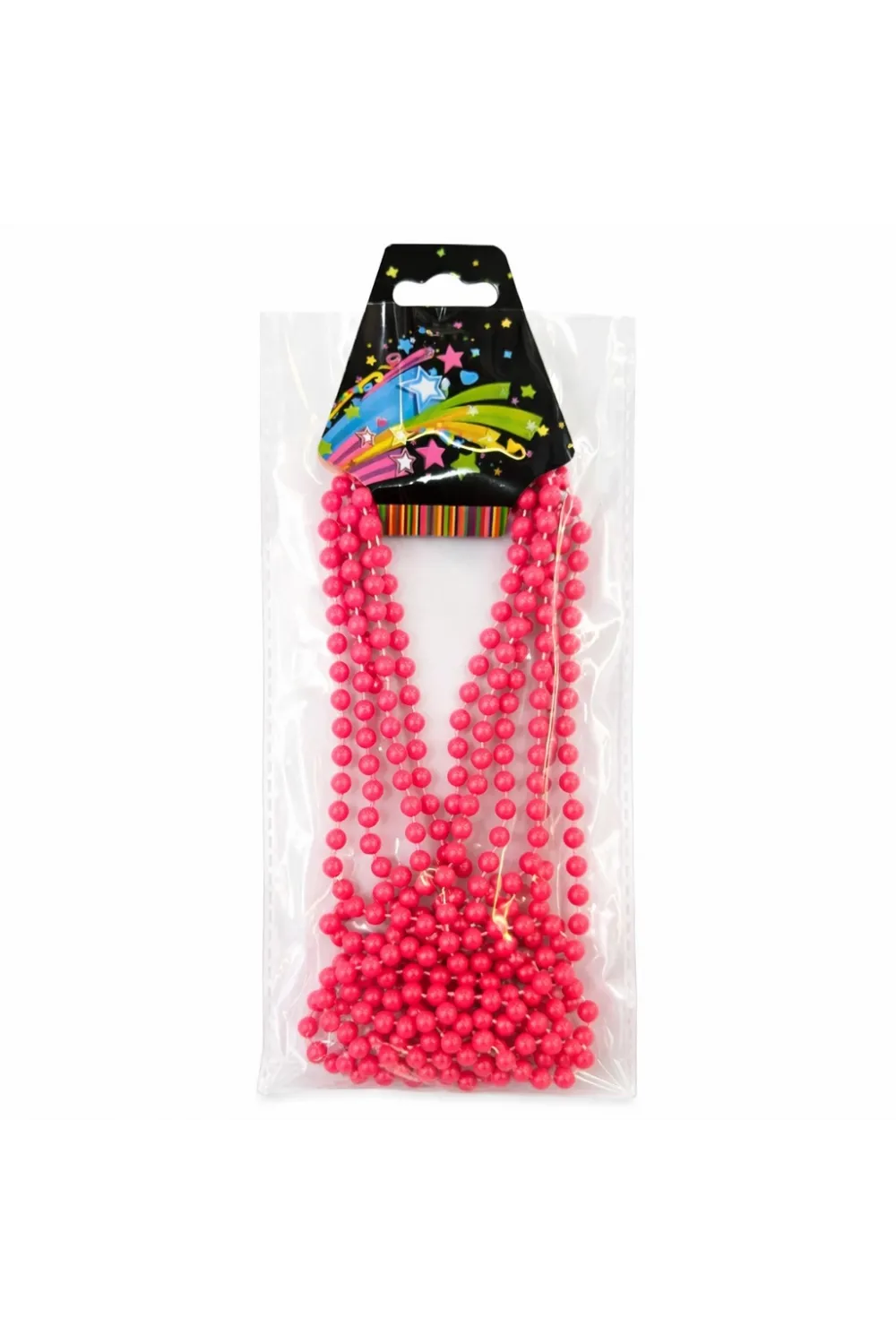 Neon Pembe Boncuk Kolye 80 cm – Retro 80’ler 90’lar Parti Aksesuarı