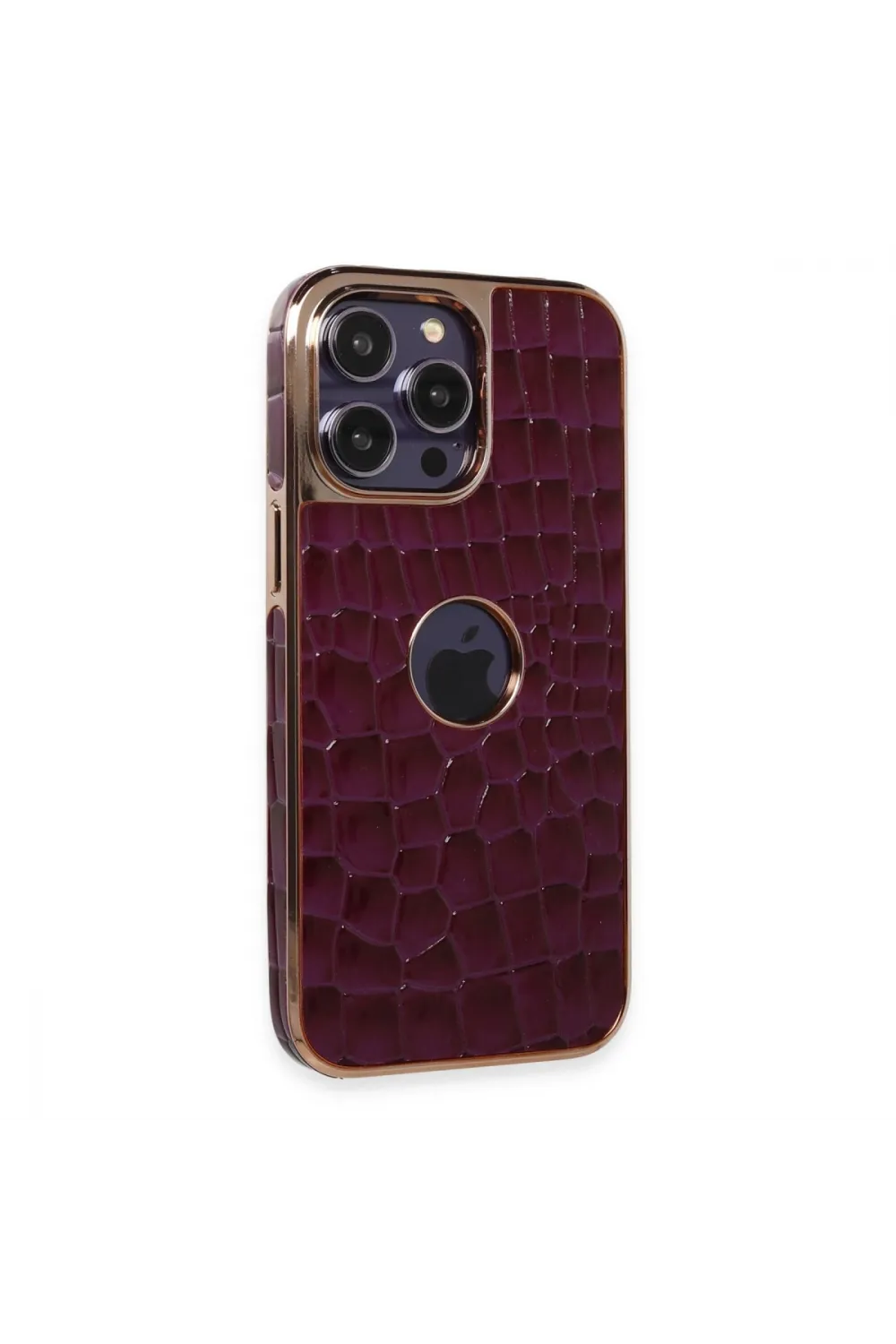 Newface Apple İphone 14 Pro Max Kılıf Snake Kapak - Derin Mor