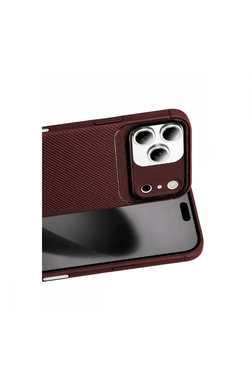 Newface Apple İphone 17 Pro Auto Focus Karbon Kapak - Bordo