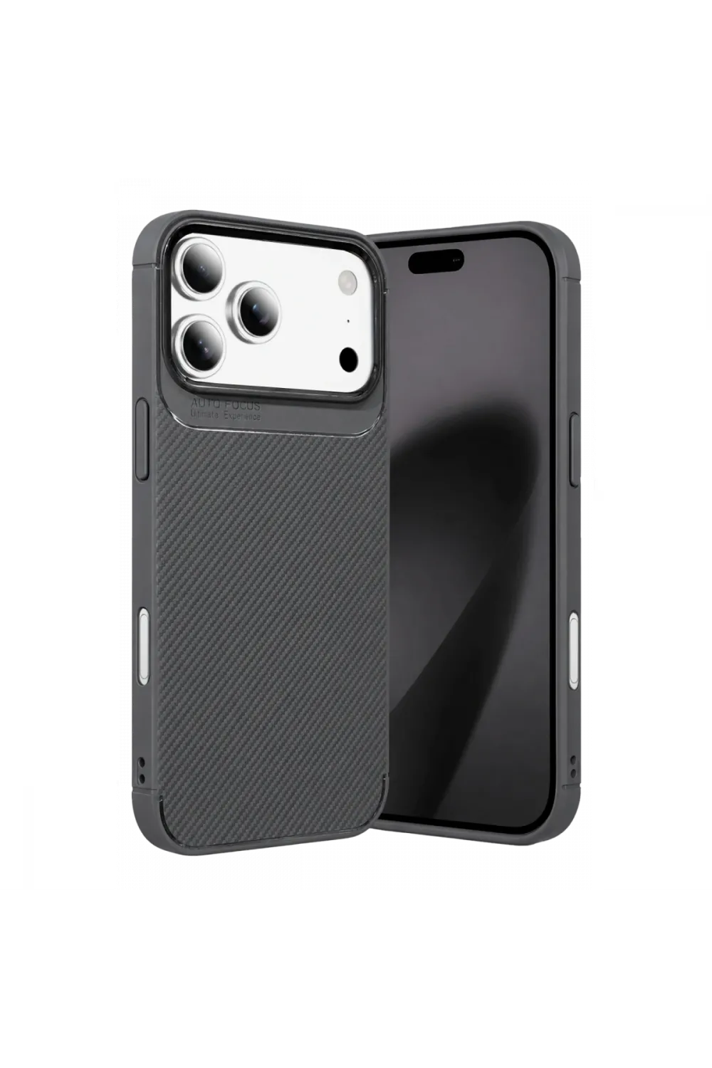 Newface Apple İphone 18 Pro Auto Focus Karbon Kapak - Gri