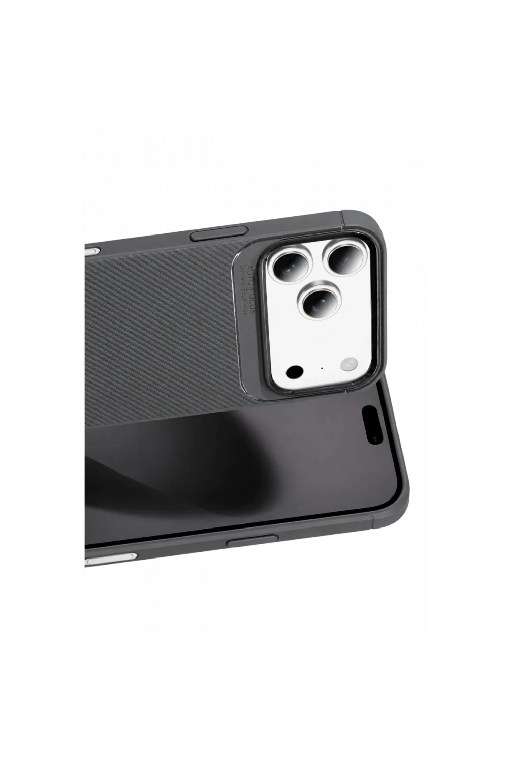Newface Apple İphone 18 Pro Auto Focus Karbon Kapak - Gri