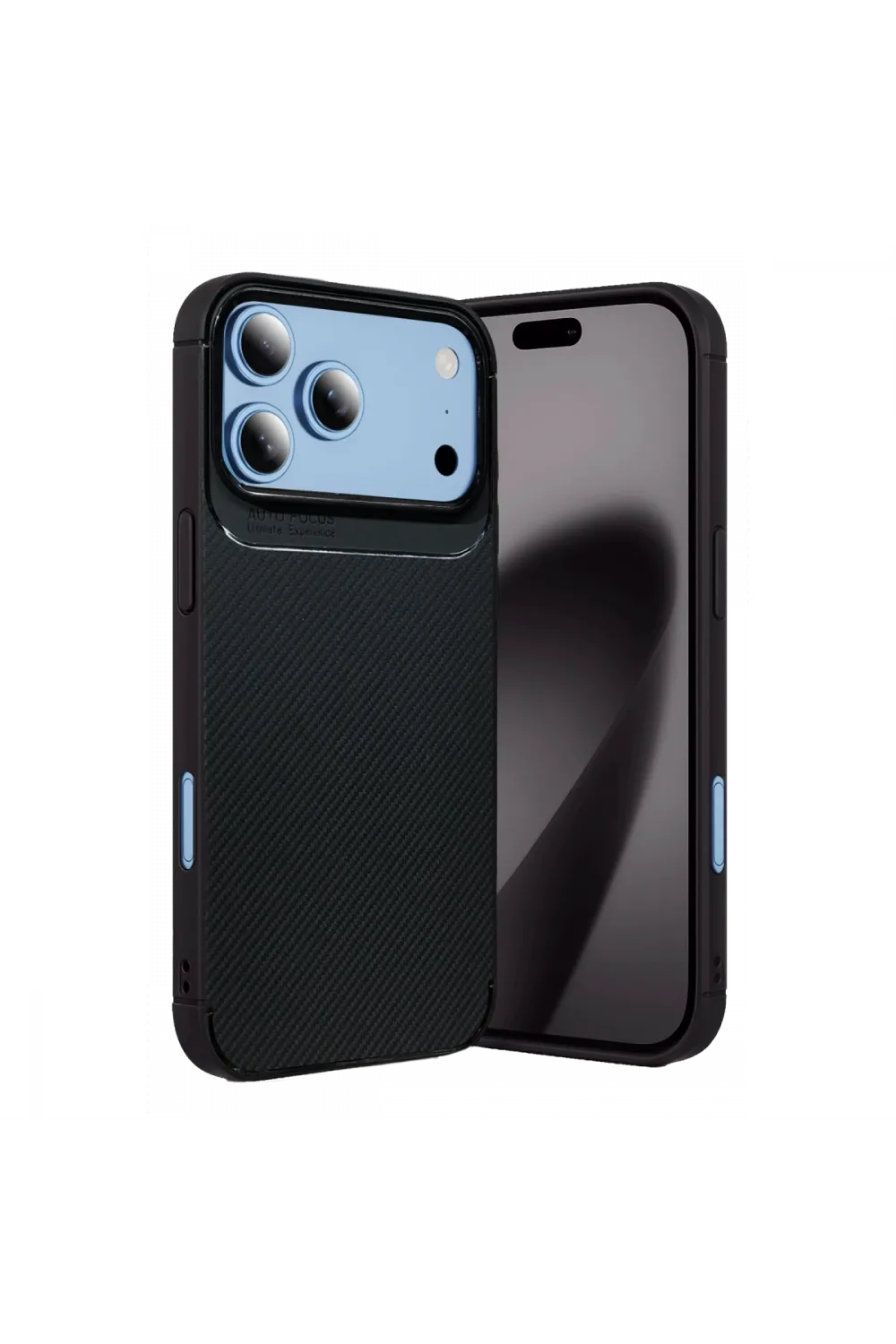 Newface Apple İphone 18 Pro Auto Focus Karbon Kapak - Siyah