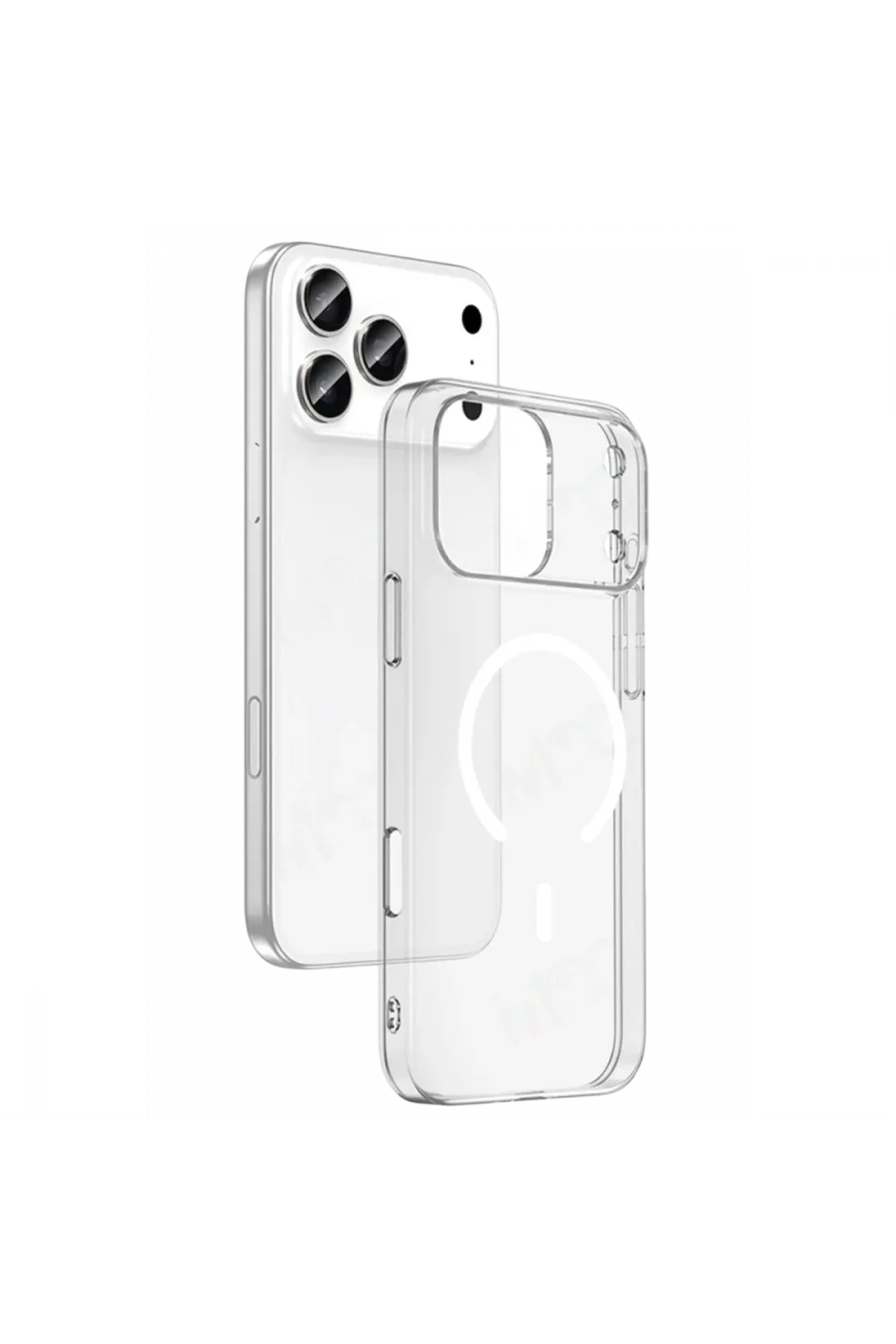 Newface Apple İphone 18 Pro Combo Sert Şeffaf Magsafe Kapak - Şeffaf