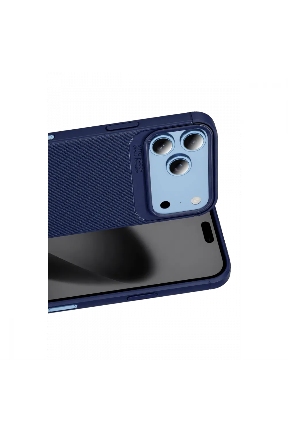 Newface Apple İphone 18 Pro Max Auto Focus Karbon Kapak - Lacivert