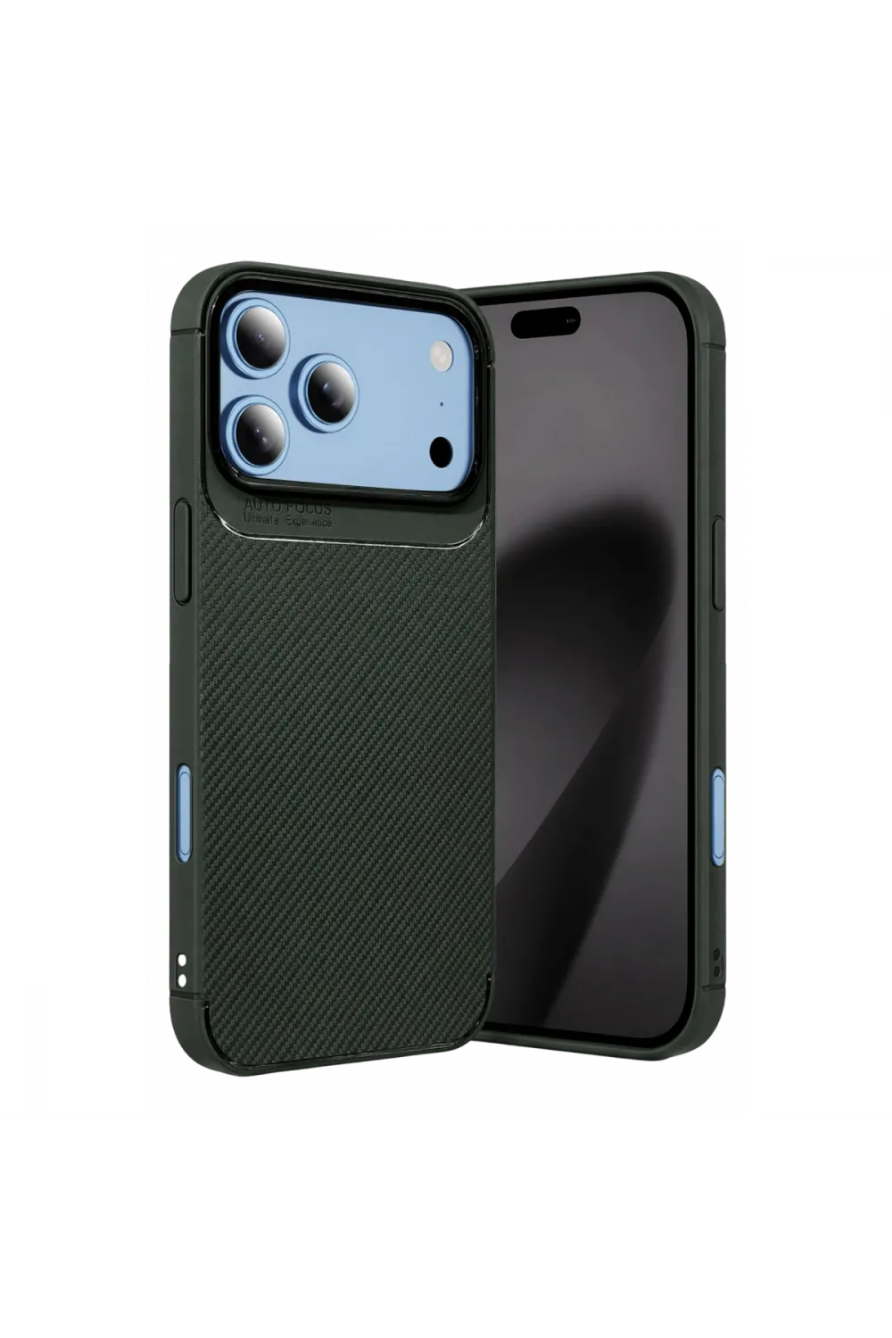 Newface Apple İphone 18 Pro Max Auto Focus Karbon Kapak - Yeşil