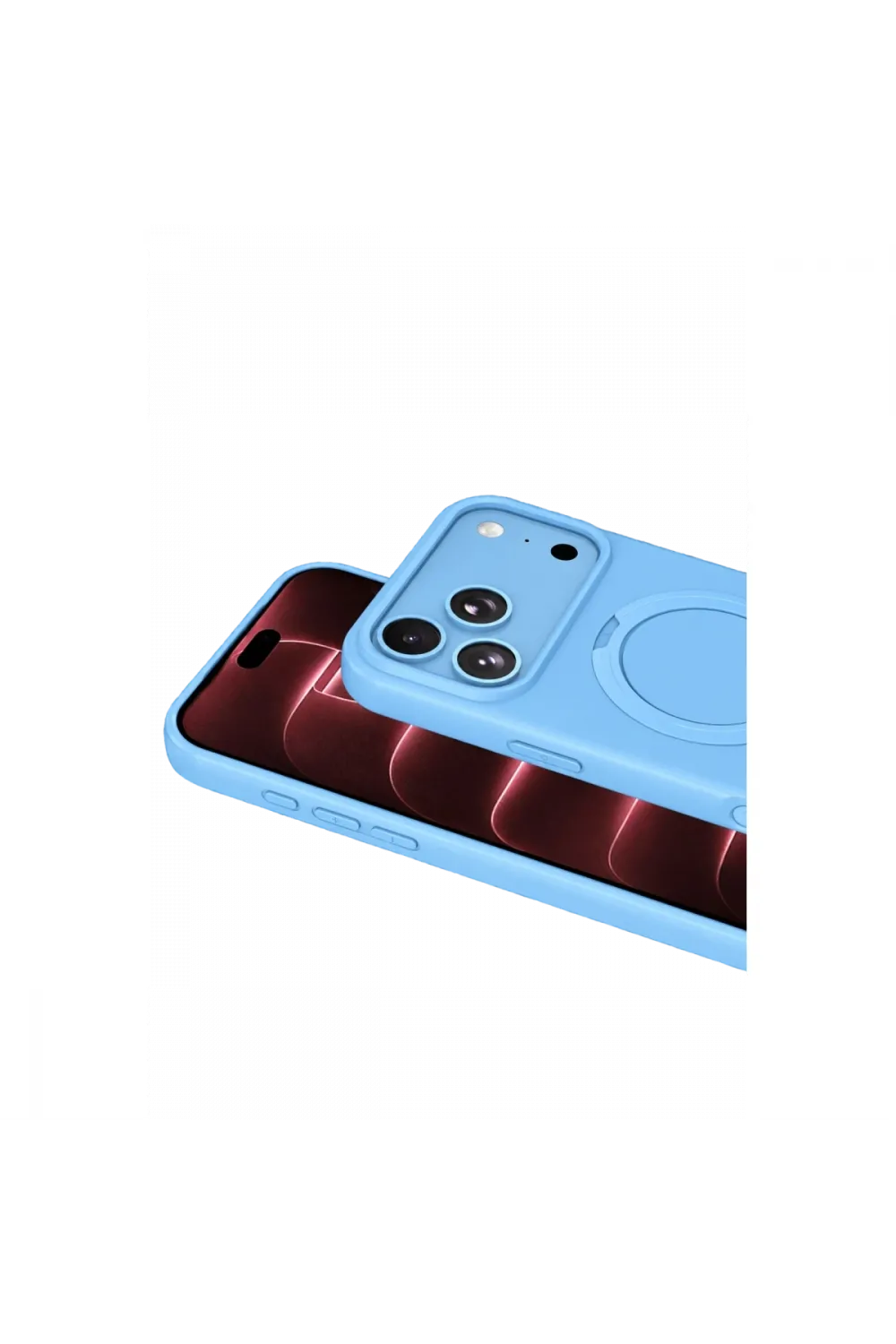 Newface Apple İphone 18 Pro Max Regal Magsafe Standlı Kapak - Sierra Blue