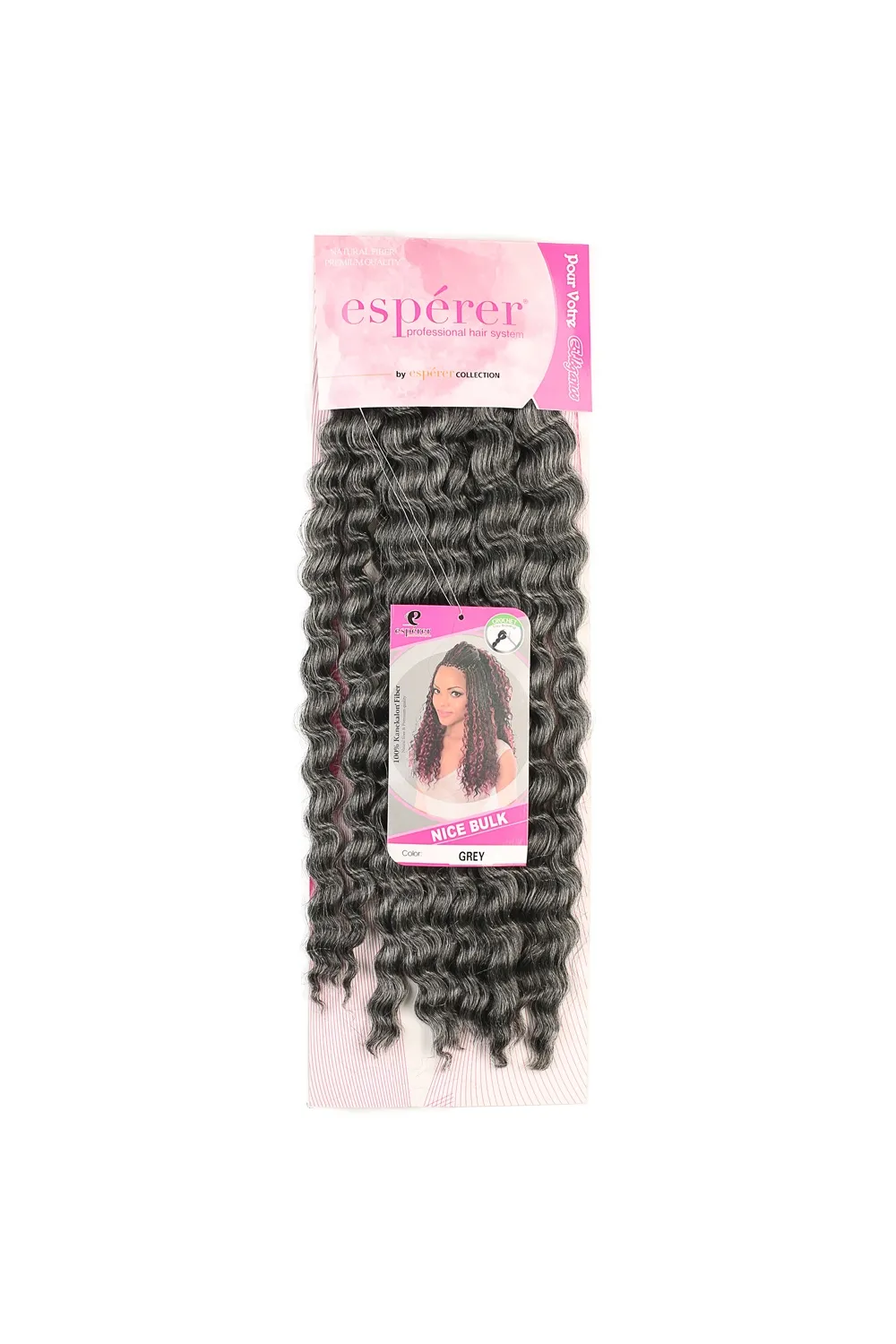 Nice Bulk Afro Su Dalgası Saç - Gri