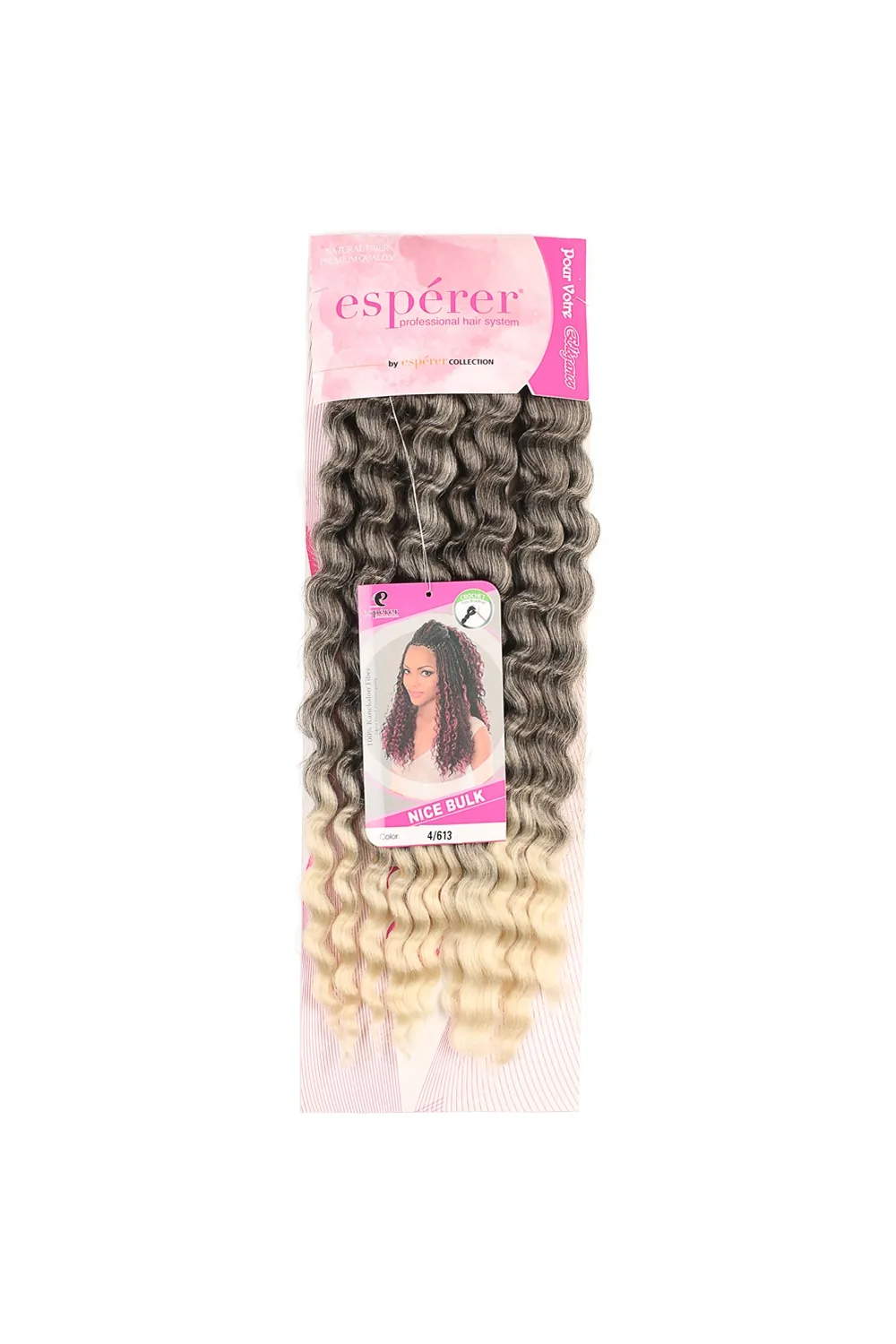 Nice Bulk Afro Su Dalgası Saç - Kahve / Platin Ombreli