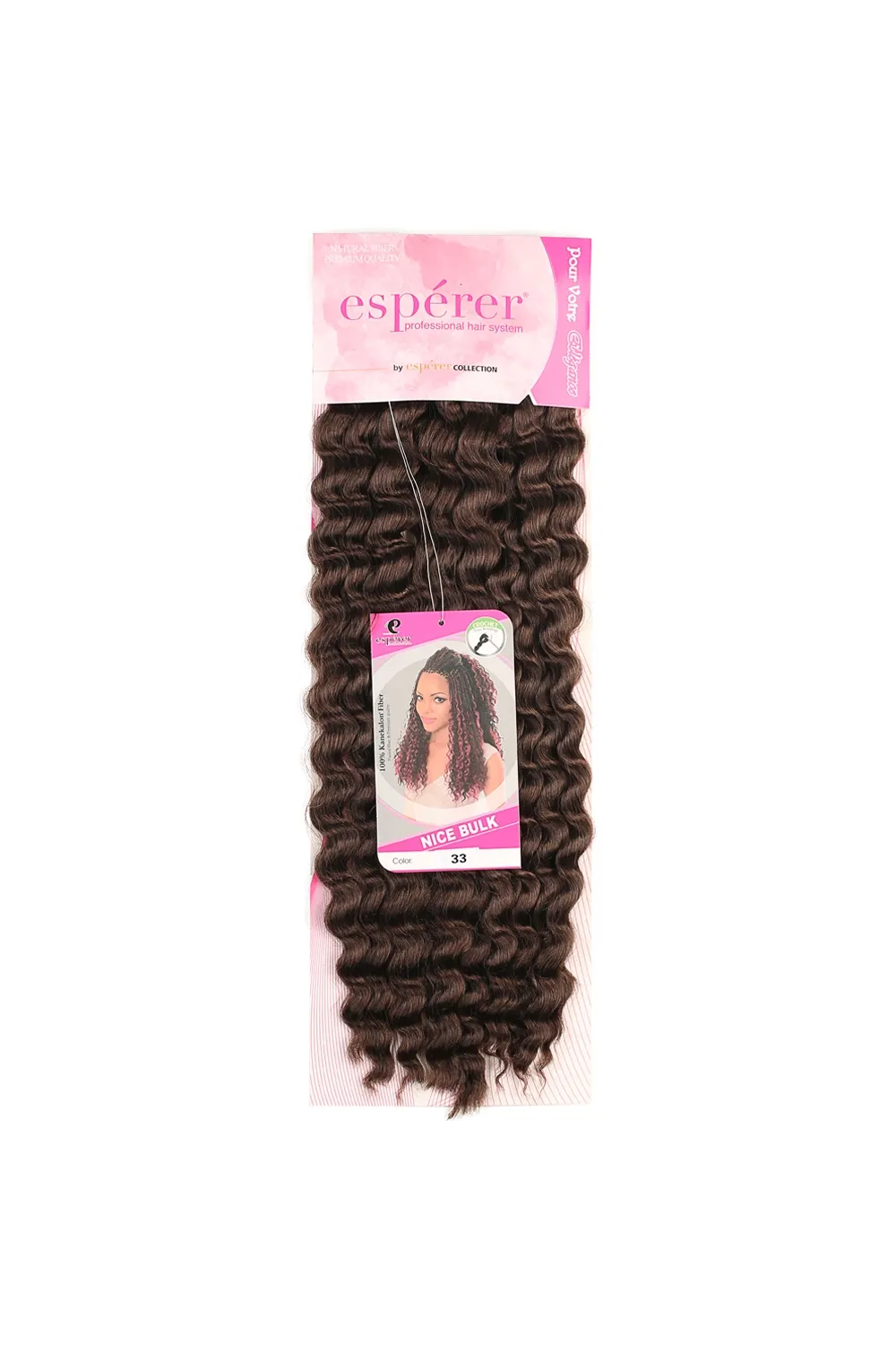 Nice Bulk Afro Su Dalgası Saç - Koyu Kahve