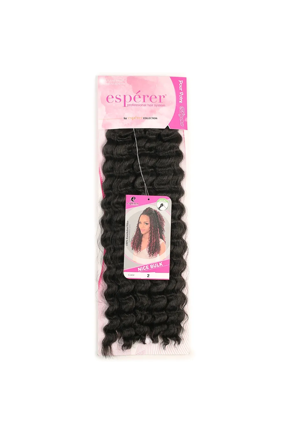 Nice Bulk Afro Su Dalgası Saç - Koyu Kestane