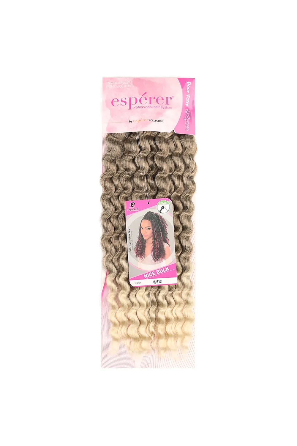 Nice Bulk Afro Su Dalgası Saç - Küllü Kahve / Platin Ombreli