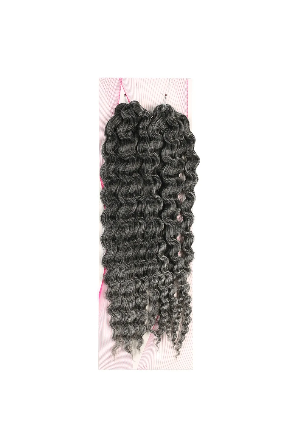 Nice Bulk Afro Su Dalgası Saç - Siyah / Gri Ombreli