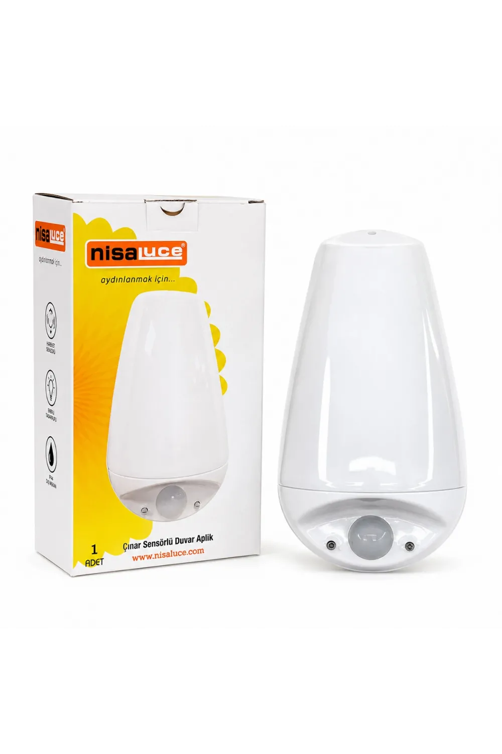 Nisaluce E2003-2 ( E27 & Ip20 ) ( Soft ) ( 0,4w & 50w ) Çınar Sensörlü Led Aplik Duvar Lambası*24