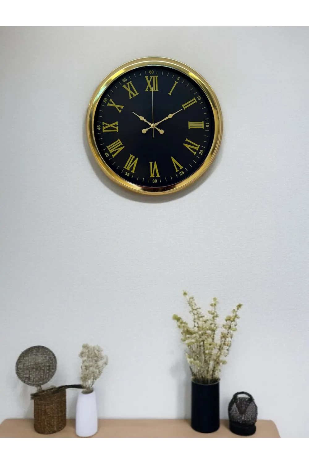 Noble Gold Black 40 Cm Metal Duvar Saati