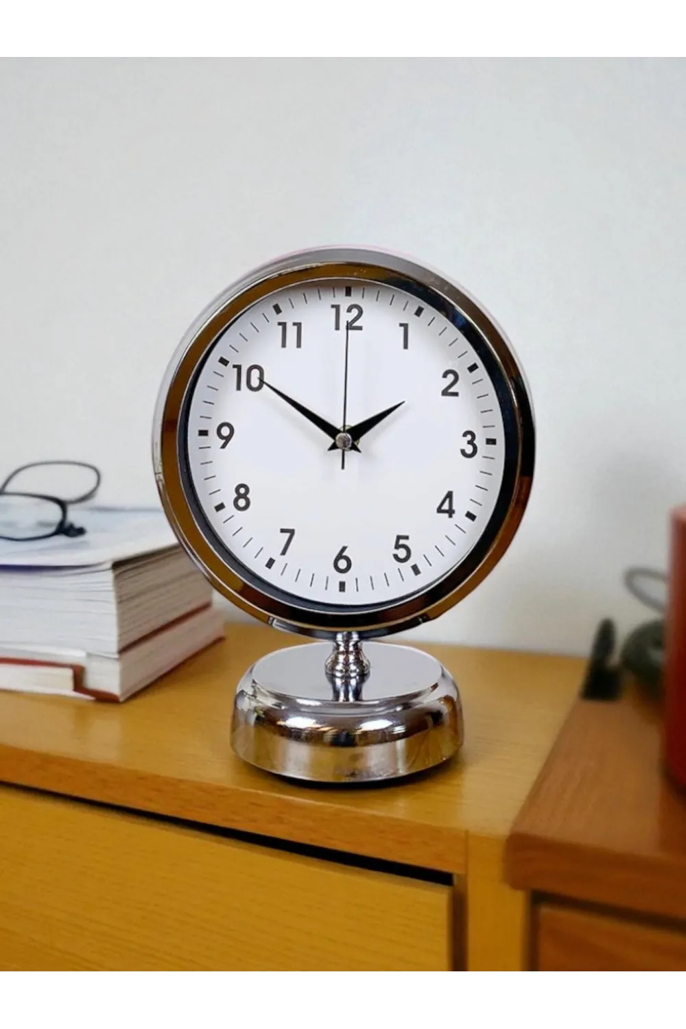 Noble Time 25 x 20 Cm Metal Krom Masa Saati