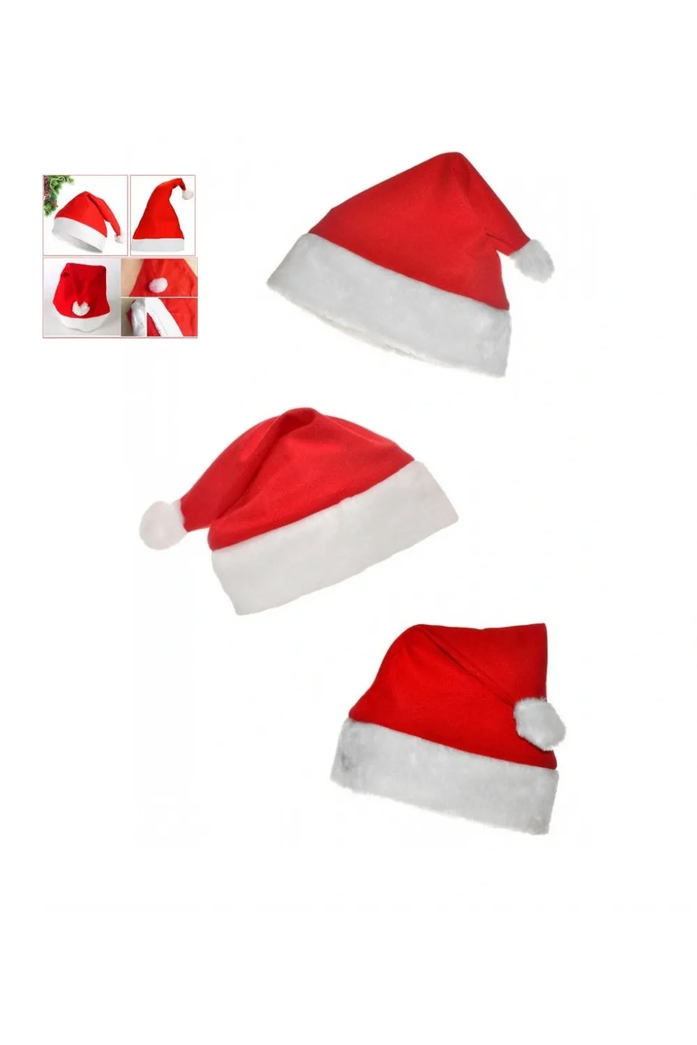 Noel Baba Şapkası 3 Adet Set
