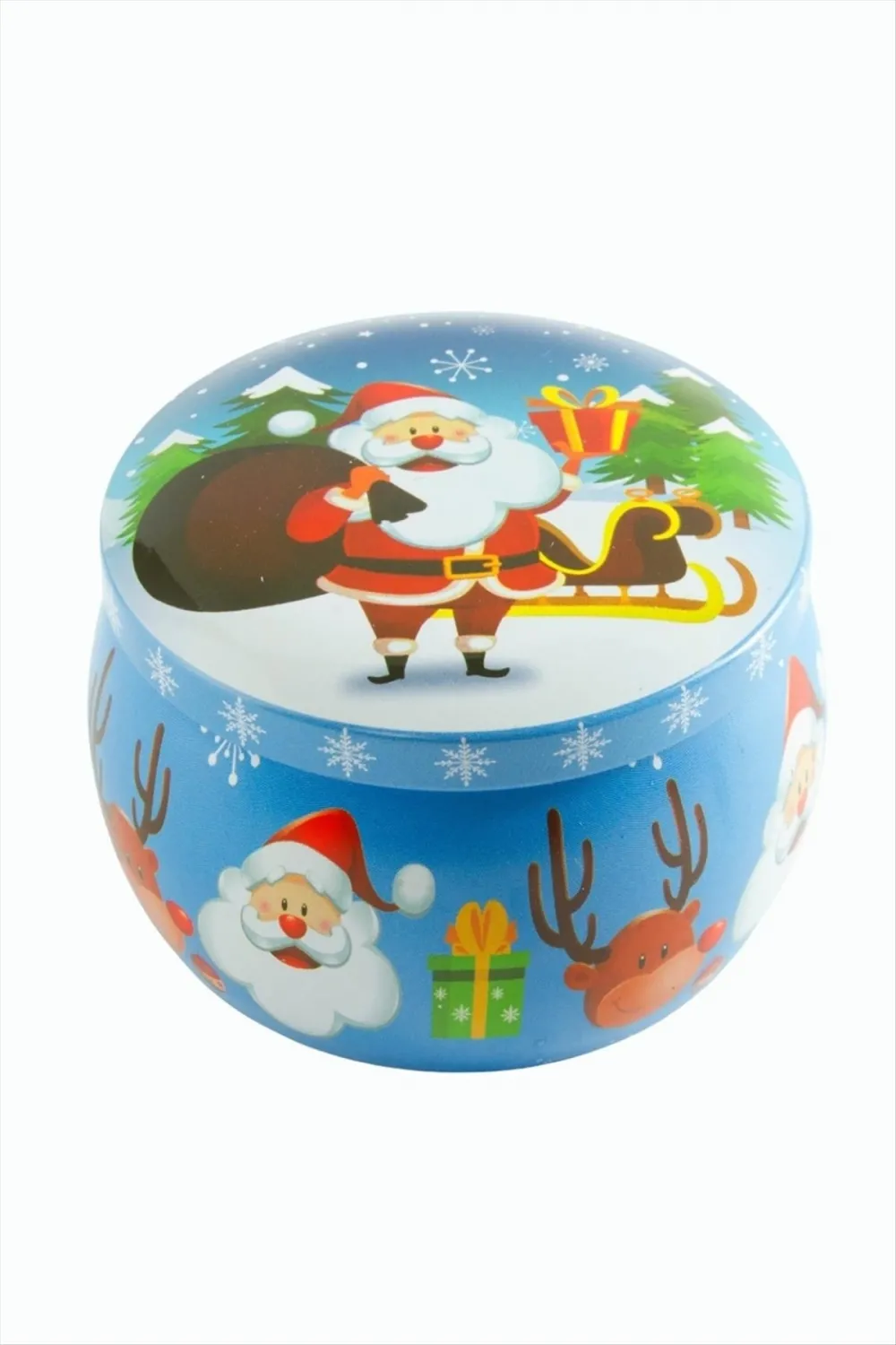 Noel Baba Yılbaşı Kapaklı Mum 6 cm