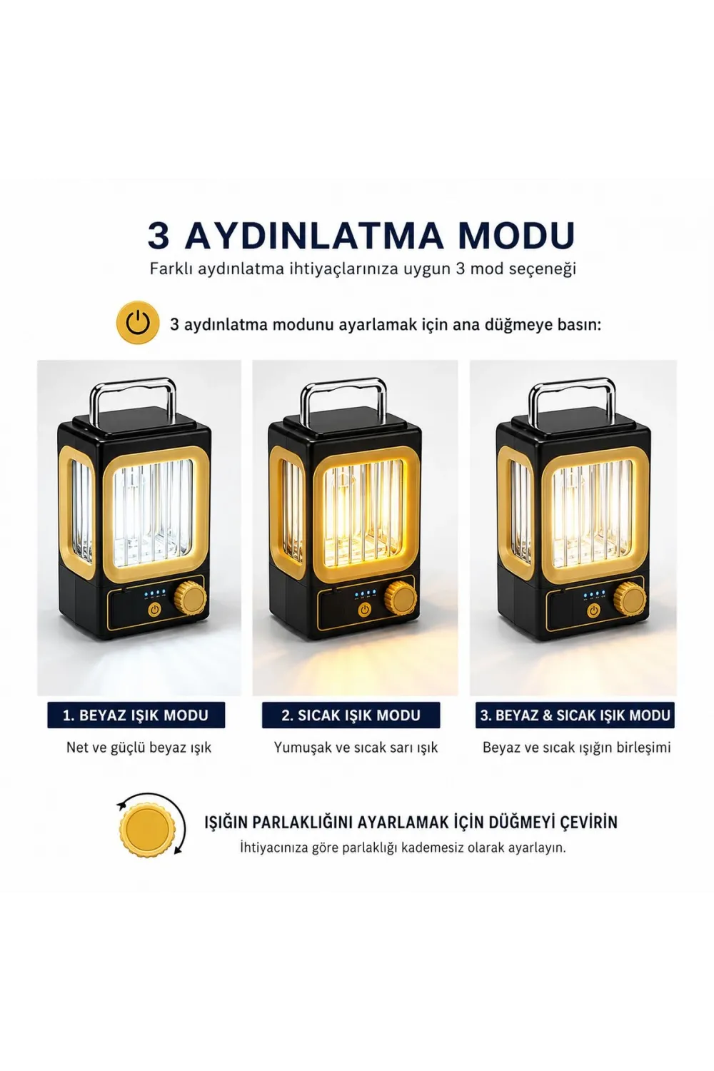 Nostalji Solar Lamba - USB Şarjlı 1500mAh