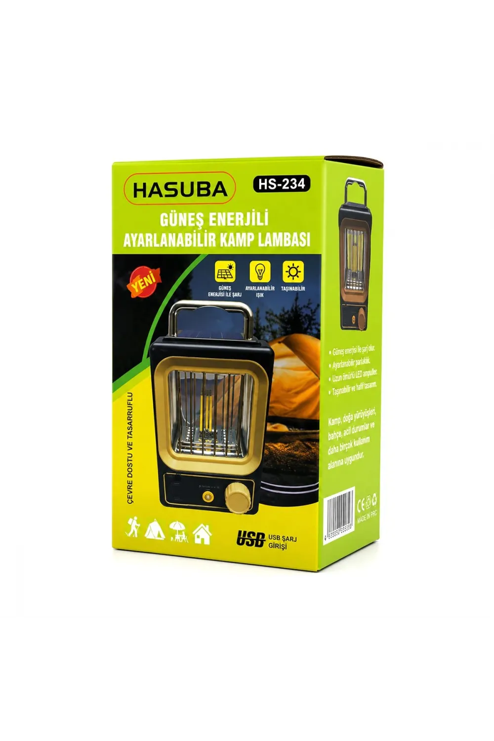 Nostalji Solar Lamba - USB Şarjlı 1500mAh
