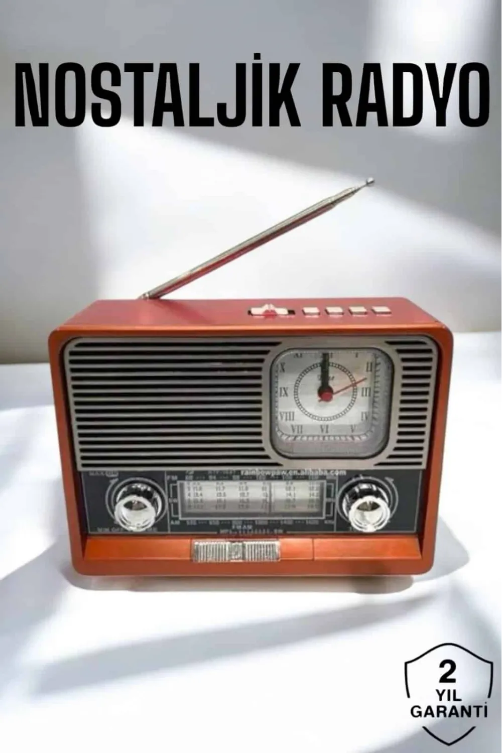 Nostaljik Görünümlü Usb Girişli Bluetooth Bağlantılı Radyo